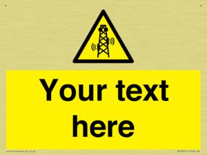 Custom warning RF radiation transmitter